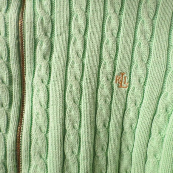 Ralph Lauren Mint Green Cardigan Sweater, size Large - Picture 2 of 7